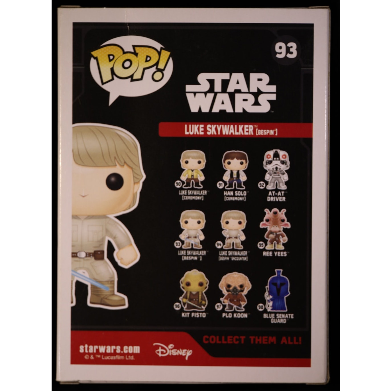 Funko Pop Star Wars Luke Skywalker Bespin #93