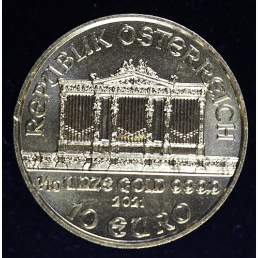 2024 Austria 1/10 oz Gold Philharmonic 10 Euro .9999 Fine Gold Coin