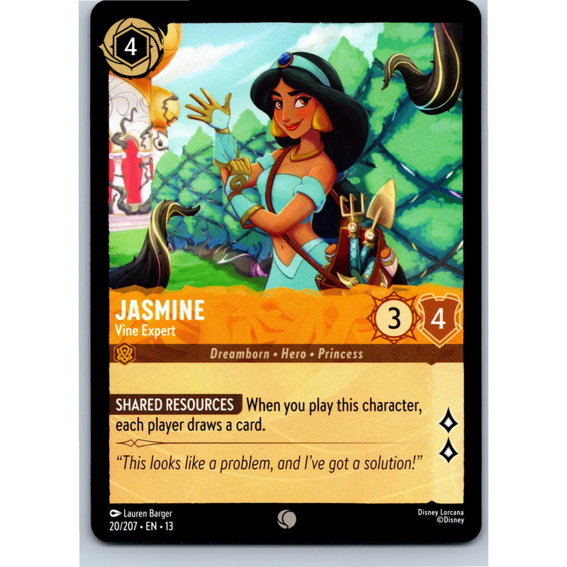 Disney Lorcana Jasmine - Vine Expert 20/207 AOTV Common Nonfoil NM