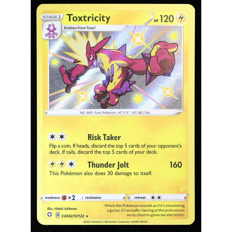 Pokemon Toxtricity SV042/SV122 Shining Fates Baby Shiny Holo NM