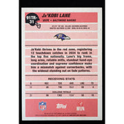 2026 Topps Flagship Ja'Kobi Lane RC 1991 Topps 91TR-31 Ravens Football back