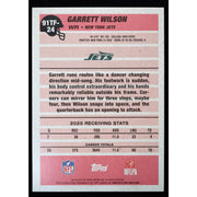 2026 Topps Flagship Garrett Wilson 91TF-24 Crackle Foil Jets Football back