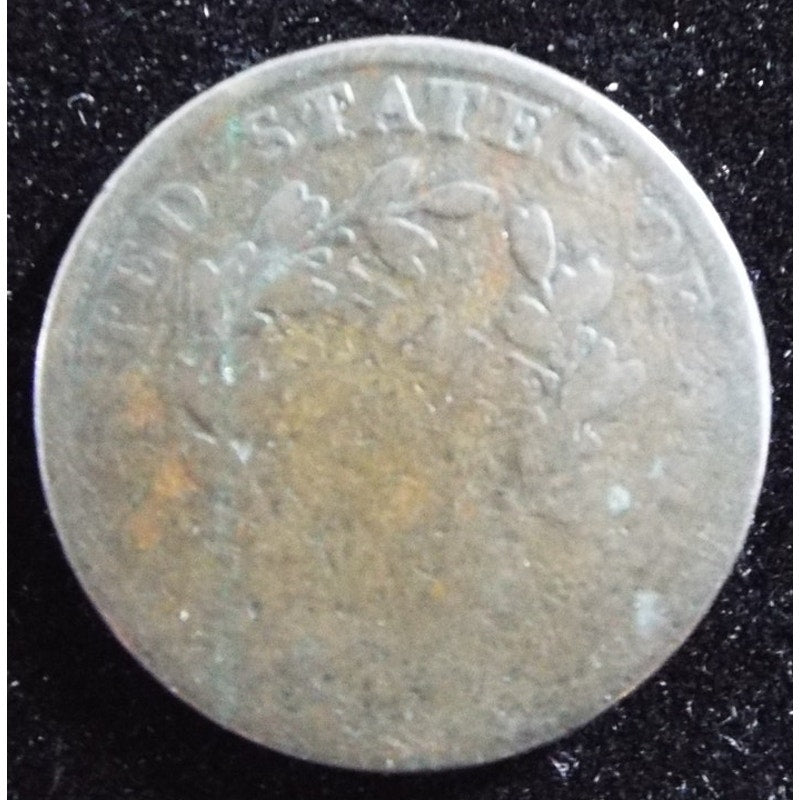 1806 Draped Bust Half Cent reverse detail copper coin