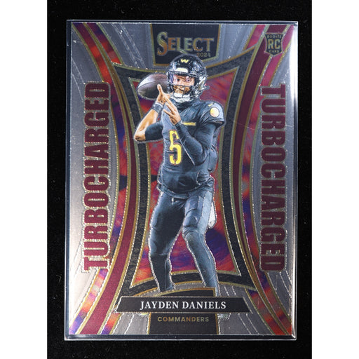 2024 Panini Select Jayden Daniels RC Turbocharged #12 — front