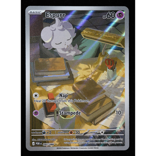Pokémon Espurr 095/088 Illustration Rare Destined Rivals Near Mint front