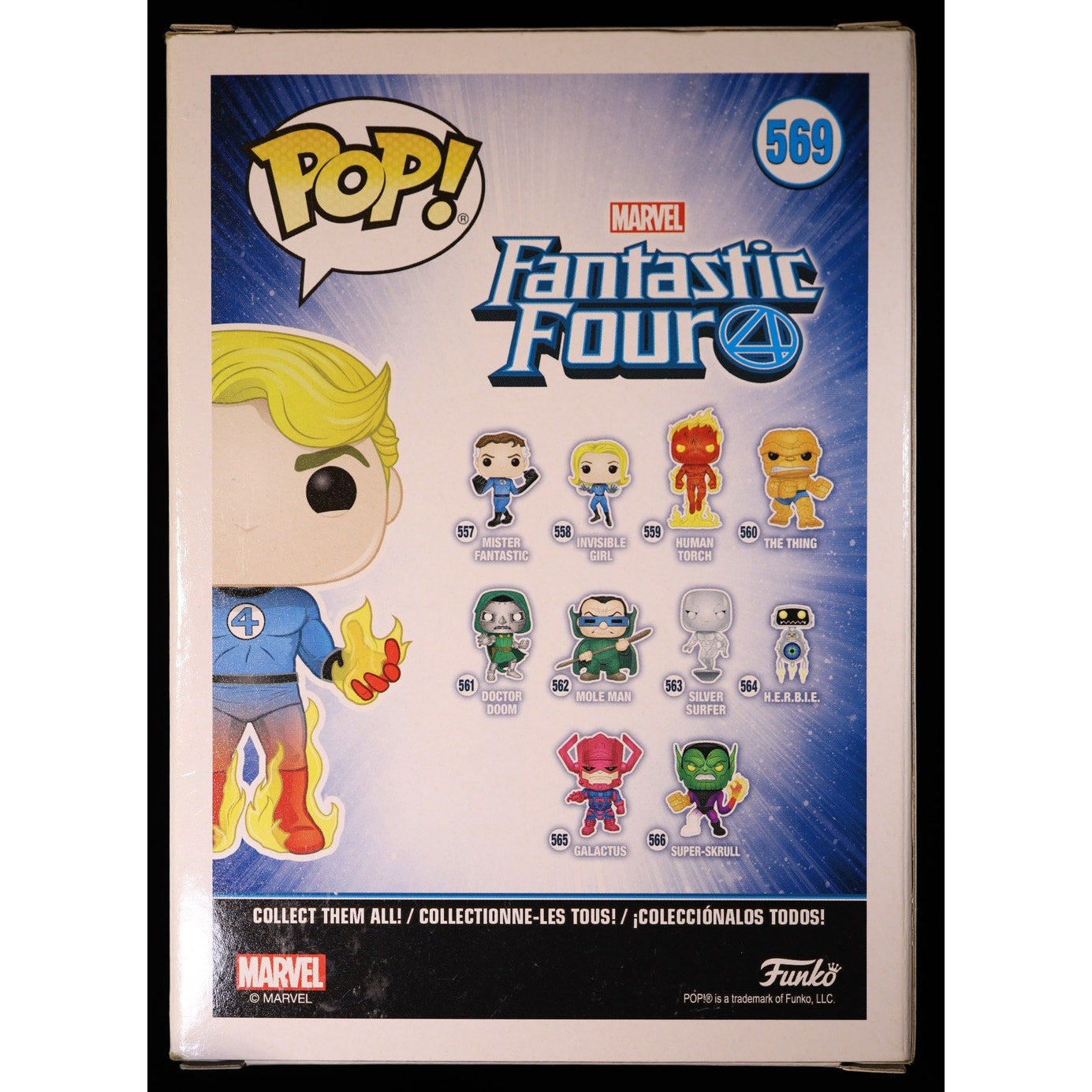 Funko Pop Marvel Fantastic Four Human Torch #569 Hot Topic Exclusive Vinyl Figure