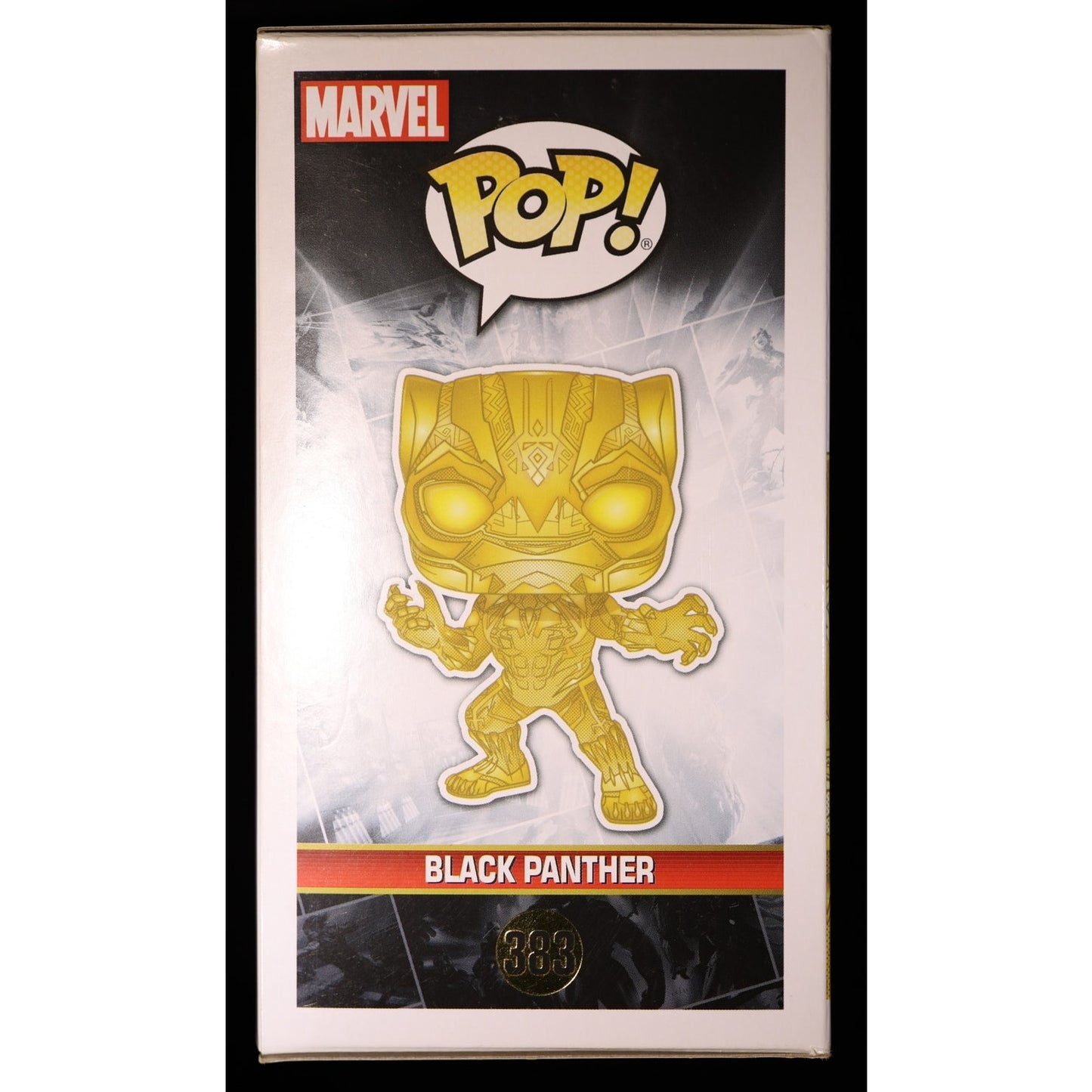 Funko Pop Marvel Black Panther Gold Chrome #383 Marvel Studios First Ten Years