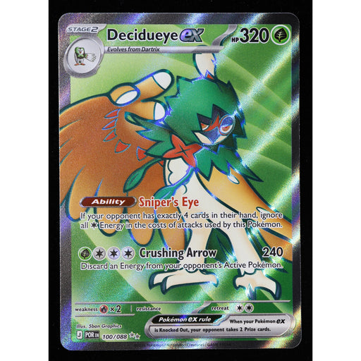 Pokemon Decidueye ex 100/088 Illustration Rare Destined Rivals Near Mint front