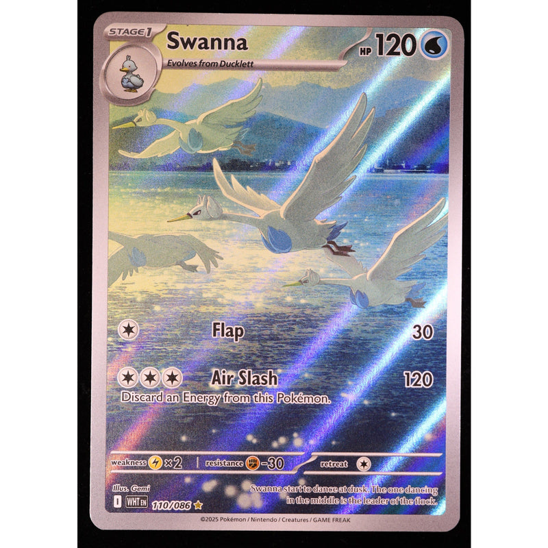 Swanna 110/086 Illustration Rare | White Flare | Pokémon Card