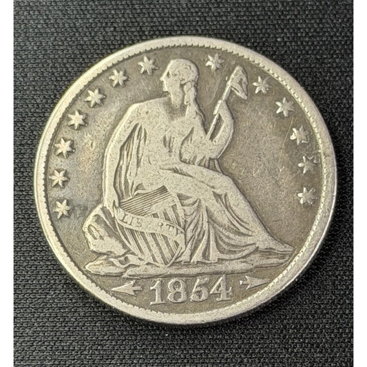 1854 O Arrows Seated Liberty Half Dollar obverse silver 50C coin