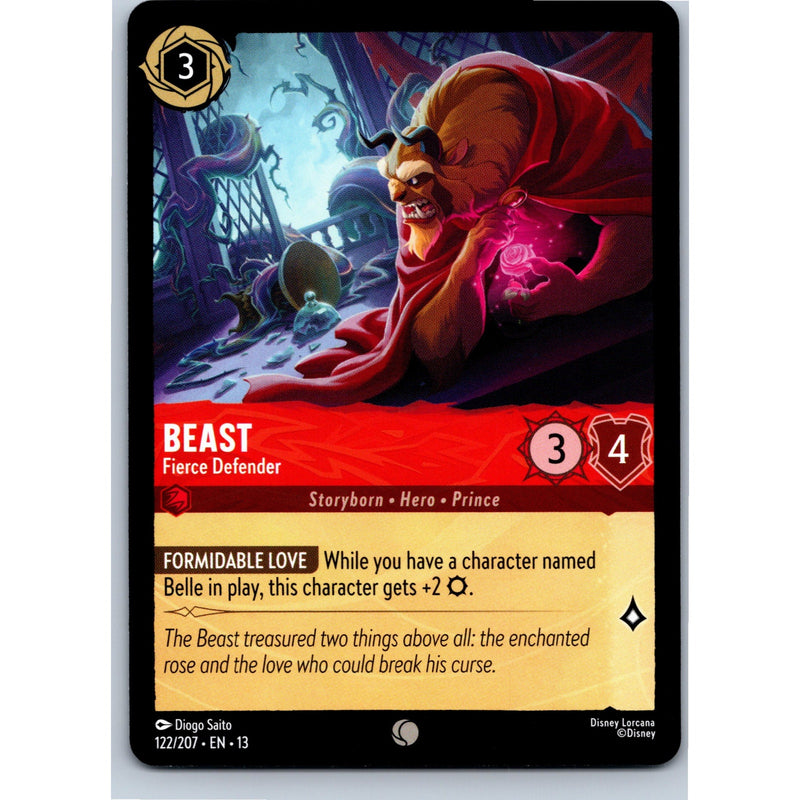 Disney Lorcana Beast - Fierce Defender 122/207 AOTV Common Nonfoil NM