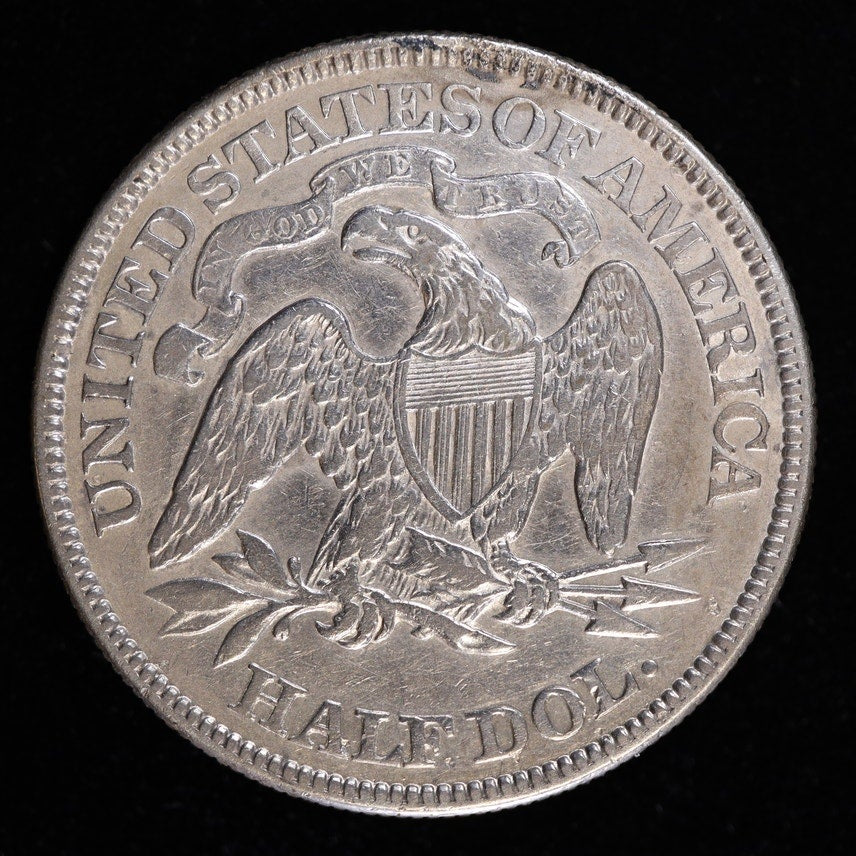 1875 Seated Liberty Half Dollar Silver 50C Coin Reverse