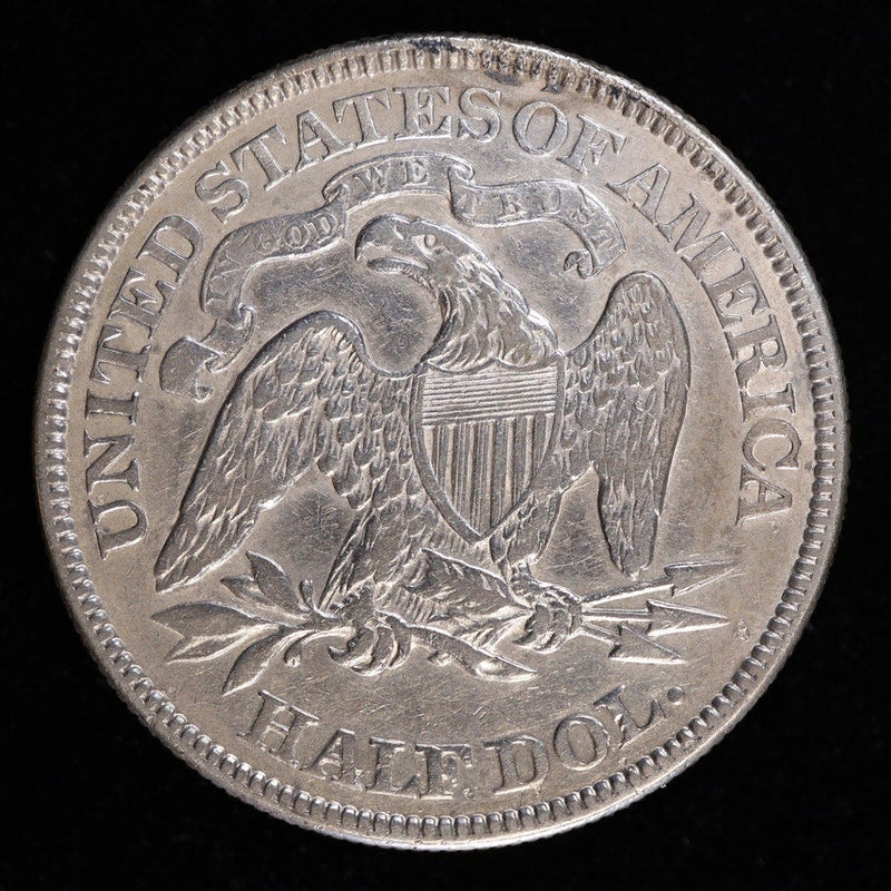1875 Seated Liberty Half Dollar Silver 50C Coin Reverse