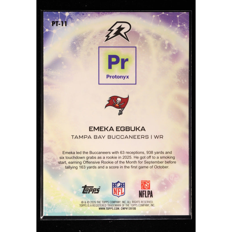 2025 Topps Resurgence Emeka Egbuka RC Protonyx PT-11 — Near Mint