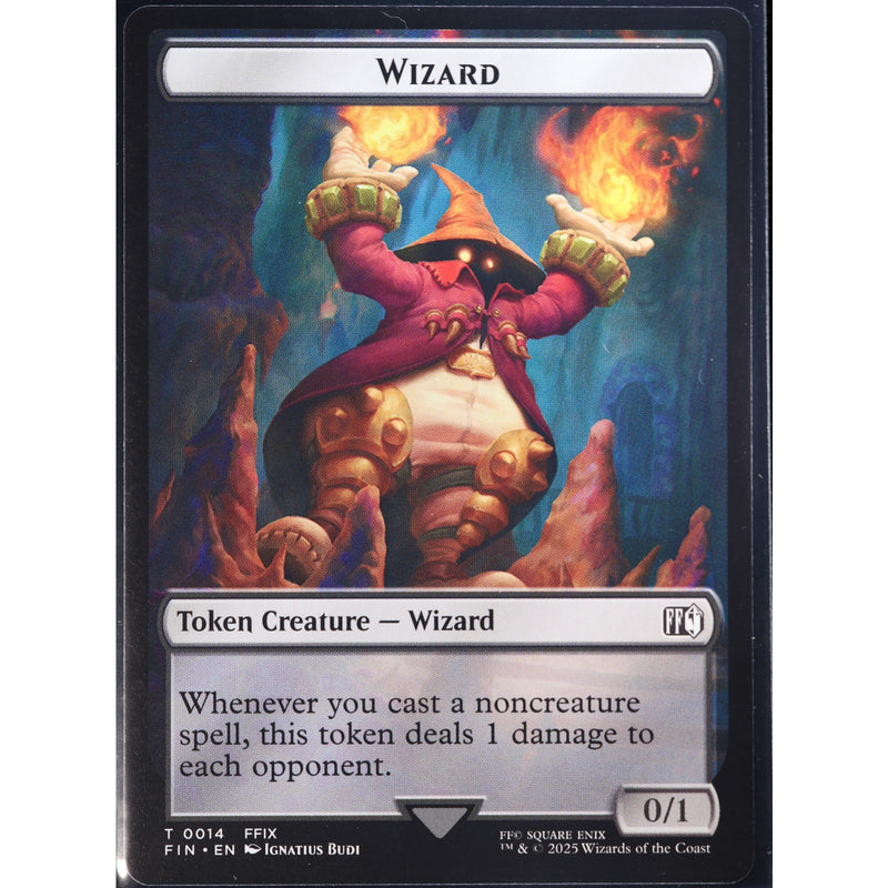 MTG Hero Wizard Double Sided Token Final Fantasy Foil English NM