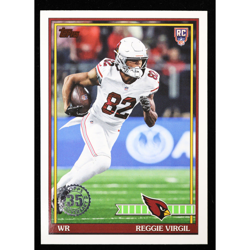 2026 Topps Flagship Reggie Virgil RC 1991 Topps 91TR-40 Football front