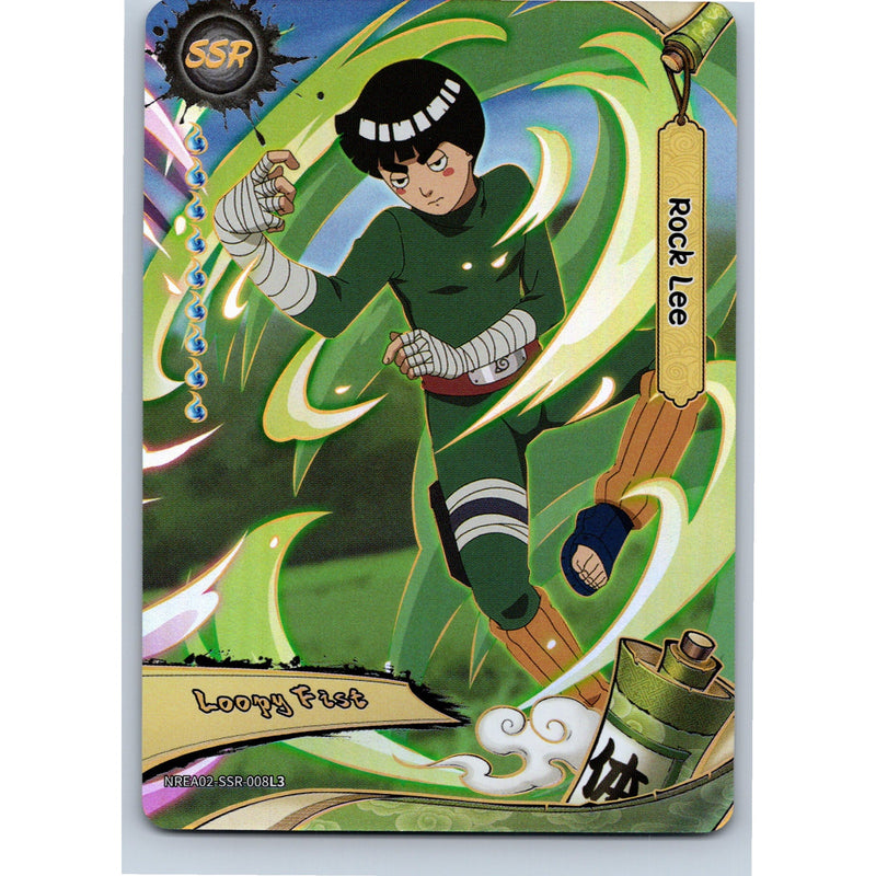 2026 Kayou Naruto Rock Lee SSR NREA02-SSR-008L3 English NM