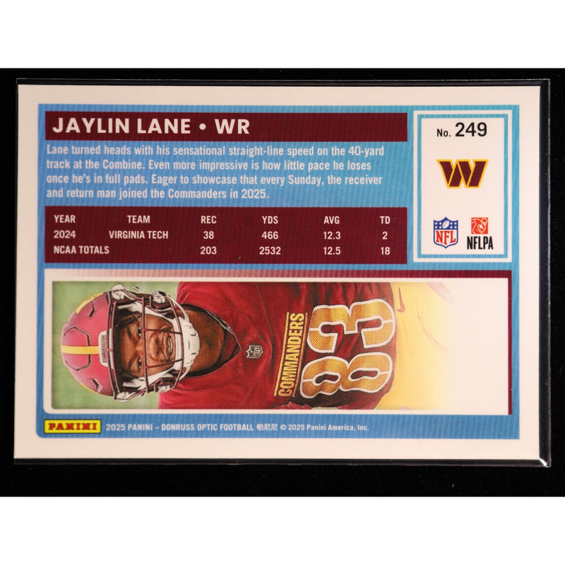 2025 Donruss Optic Jaylin Lane Rated Rookie #249 — Near Mint