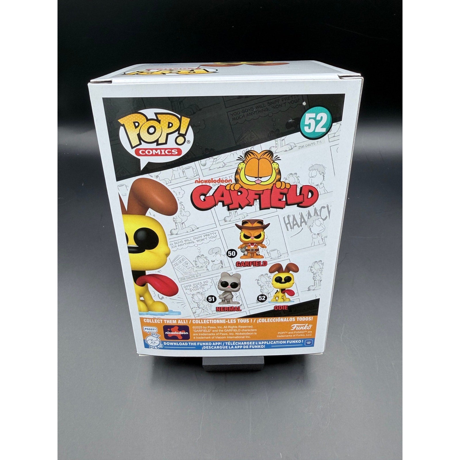 Funko Pop Odie 52 Garfield Comics back view
