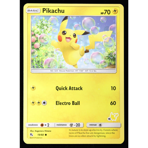 Pokémon Pikachu 19/68 Battle Academy 2020 Pikachu Stamped Near Mint obverse
