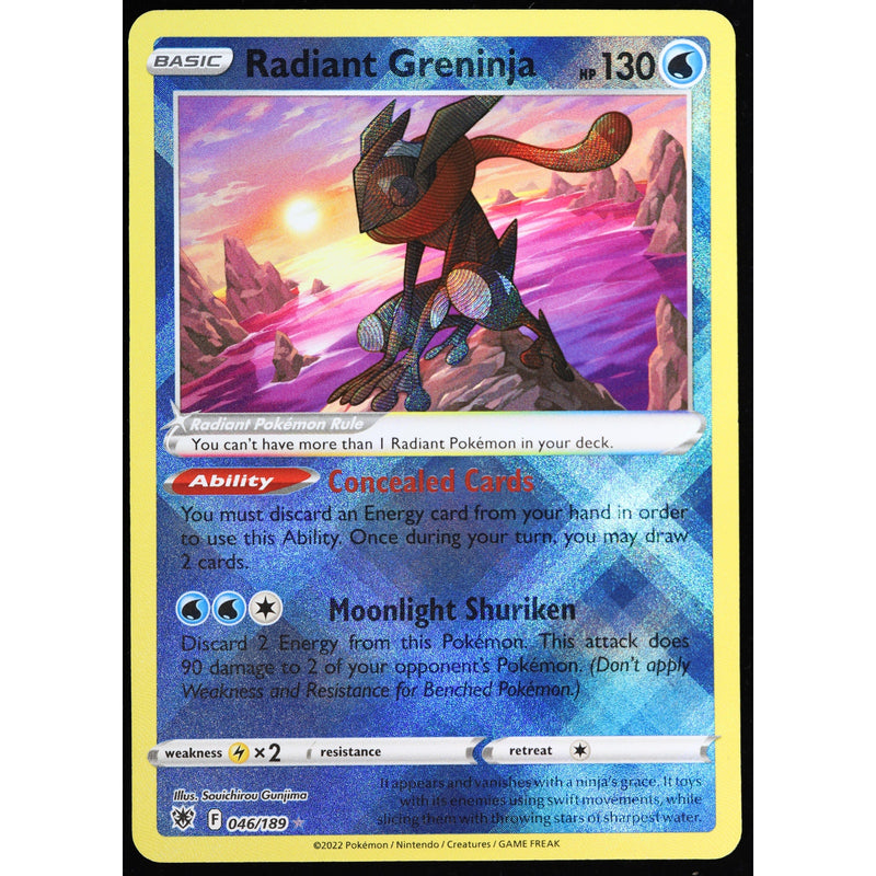 Pokemon Radiant Greninja 046/189 Astral Radiance Holo English NM
