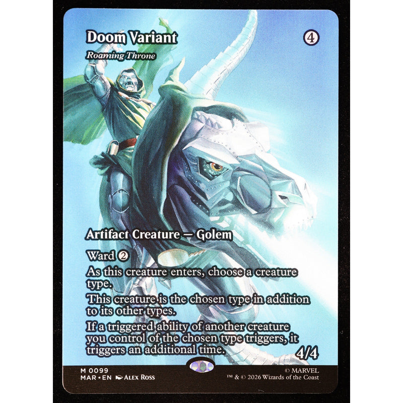 MTG Doom Variant Roaming Throne 0099 Borderless Nonfoil MAR – Near Mint
