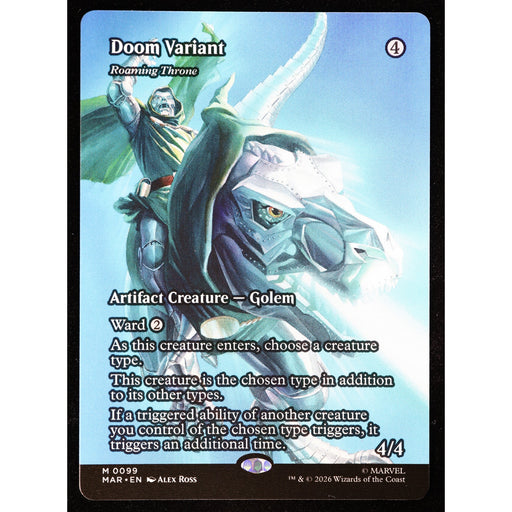 MTG Doom Variant Roaming Throne 0099 Borderless Nonfoil MAR – — front