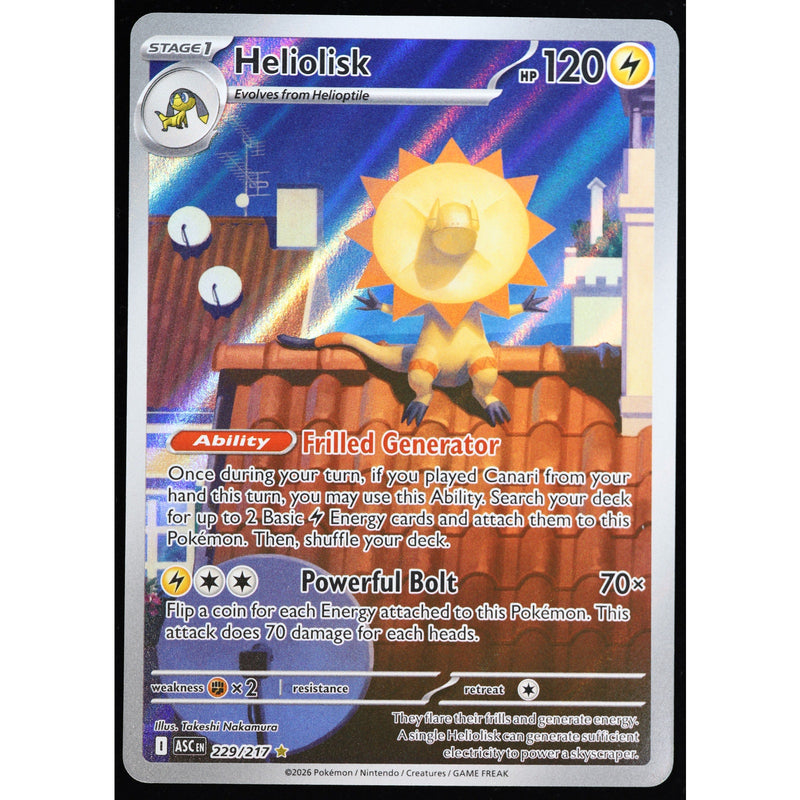 Pokemon Heliolisk 229/217 Ascended Heroes Illustration Rare Holo English NM
