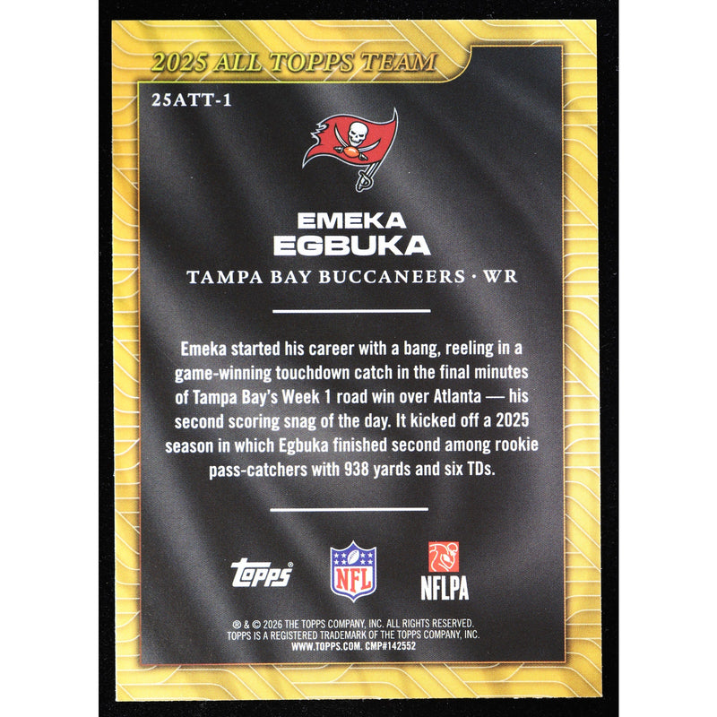 2026 Topps Football Emeka Egbuka All Topps Team 25ATT-1 – Near Mint
