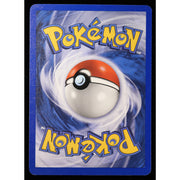 A Pokémon card featuring the Pokémon logo in yellow at the top and bottom, with a red-and-white Pokéball centered on a blue swirling background.