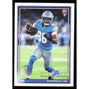 2026 Topps Flagship Kendrick Law RC 1991 Topps 91TR-42 Football front