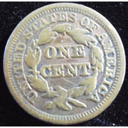 Braided Hair Large Cent reverse early U.S. copper coin