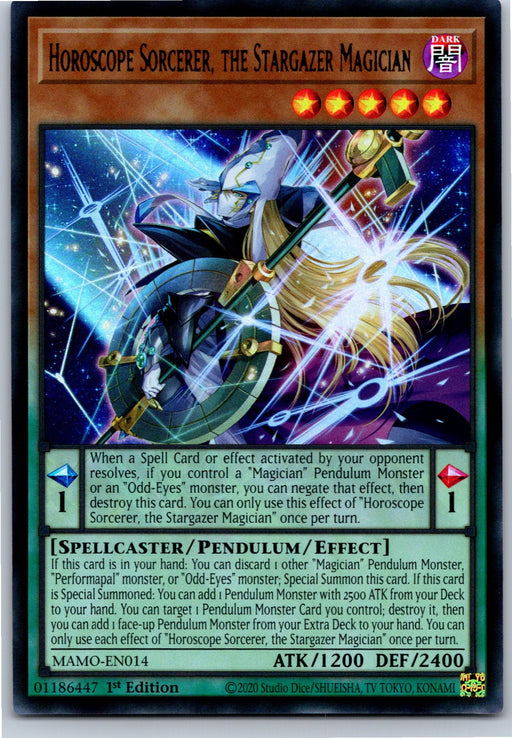 Horoscope Sorcerer, the Stargazer Magician MAMO-EN014 Ultra Rare front