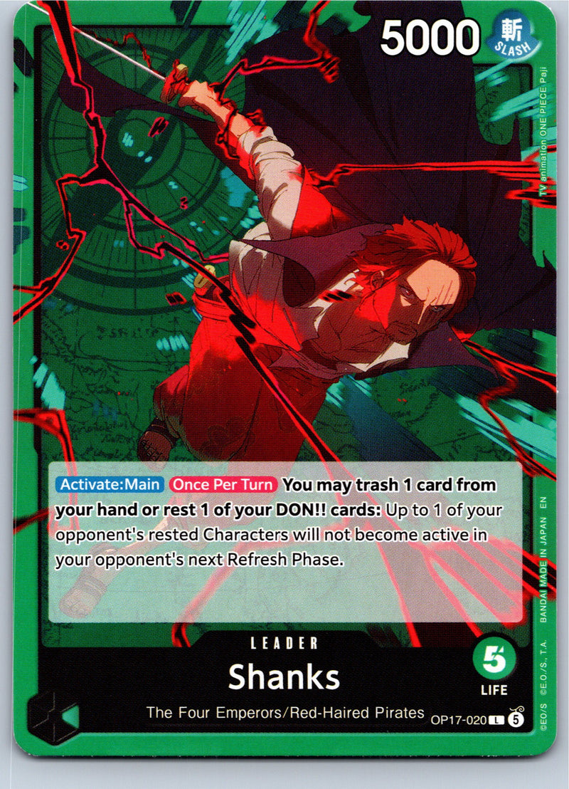 Shanks OP17-020 Leader Nonfoil One Piece card front