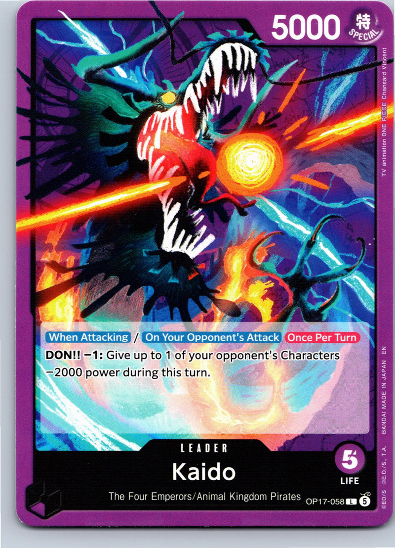 Kaido OP17-058 Leader Nonfoil One Piece card front