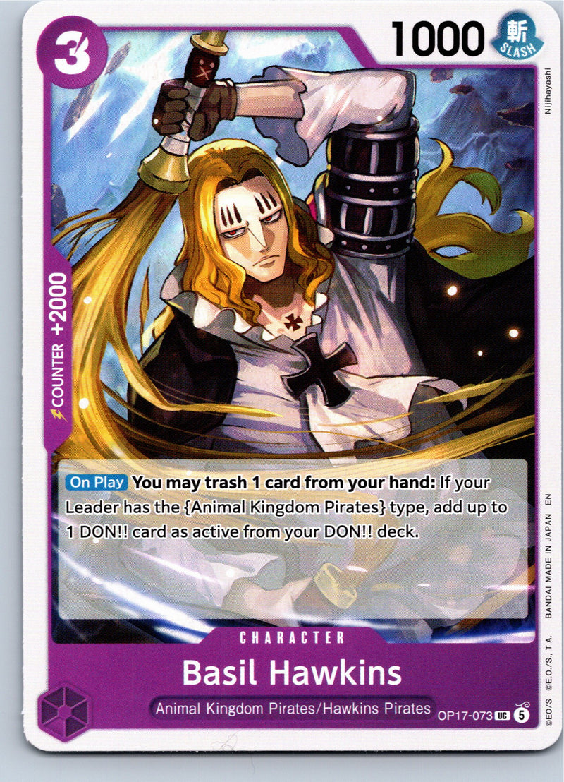 Basil Hawkins OP17-073 Uncommon Nonfoil One Piece card front