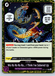Wo Ro Ro Ro Ro... I Think I've Sobered Up OP17-076 Rare Foil One Piece card front