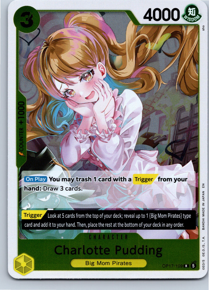 Charlotte Pudding OP17-109 Rare Foil One Piece card front
